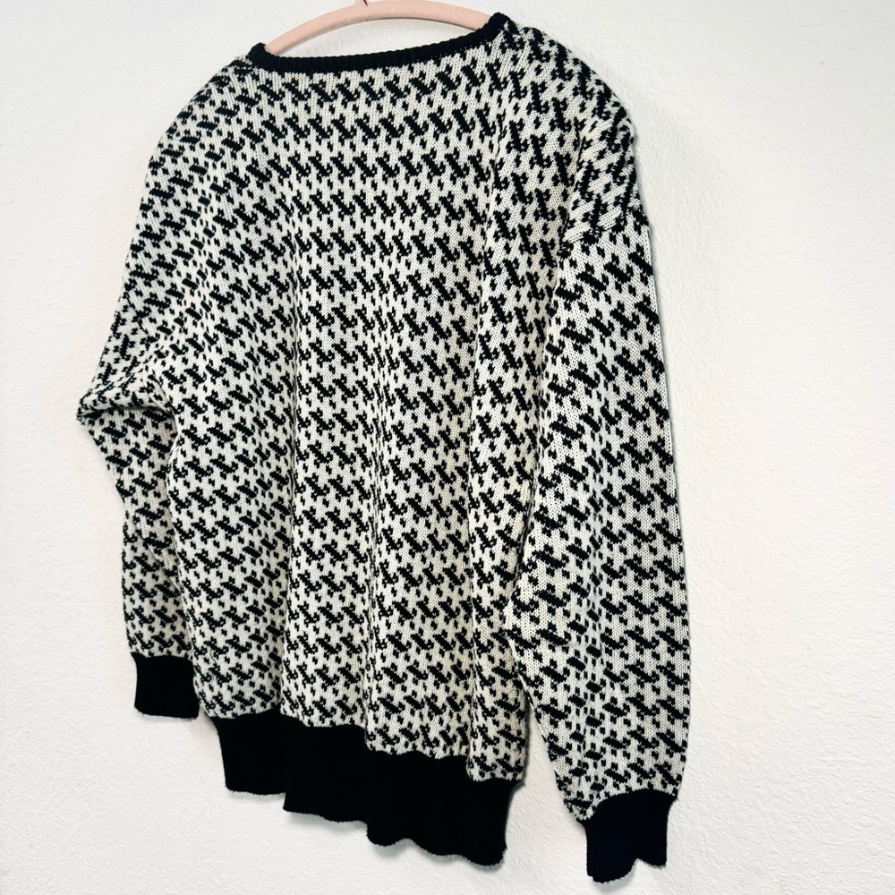 VINTAGE ANN WI HOUNDSTOOTH SWEATER - Picture 7 of 7